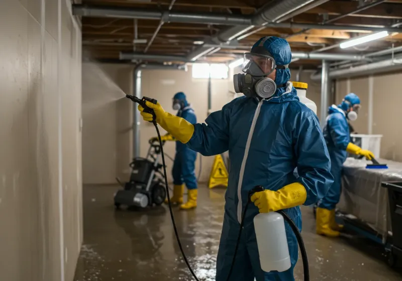 Basement Sanitization and Antimicrobial Treatment process in Pinehurst, NC