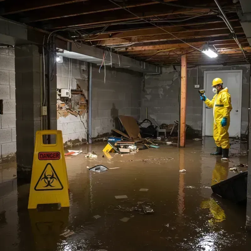 Flooded Basement Electrical Hazard in Pinehurst, NC Property